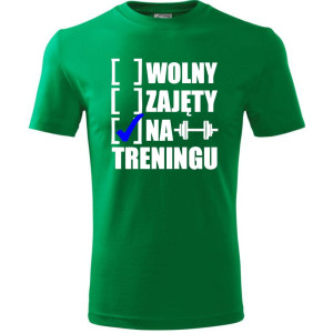 Męska koszulka Sportowa - Wolny zajęty na treningu