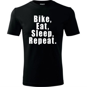 Męska koszulka dla Rowerzysty - Bike eat sleep repeat