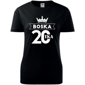 Damska koszulka - boska 20 - prezent na urodziny