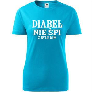 Damska koszulka taliowana - Diabeł nie śpi