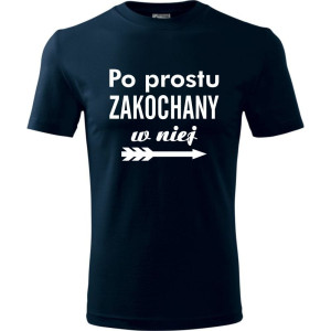 męska koszulka - po prostu zakochany w niej