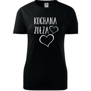 Damska koszulka taliowana - Kochana zołza