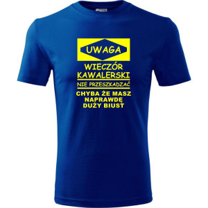 Męska koszulka - Uwaga! Wieczór kawalerski