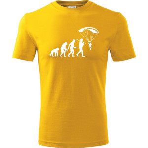 Męska koszulka dla Paralotniarza - Ewolucja latanie - t-shirt na prezent