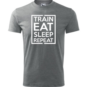 Męska koszulka Sportowa - Train eat sleep