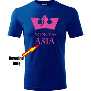 Dziecięca koszulka - Princess + Twoje imię