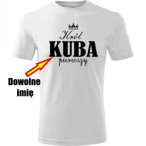 Męska koszulka - Król + dowolne imię