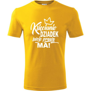 Męska koszulka - Księciunio dziadek swoje prawa ma