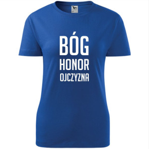 Damska koszulka taliowana Bóg Honor Ojczyzna 3