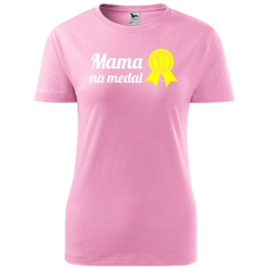 Damska koszulka taliowana - mama na medal