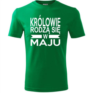 Męska koszulka - Królowie rodzą się w maju 01