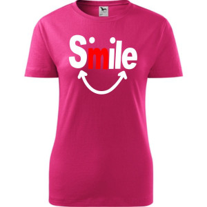 Damska koszulka taliowana - Smile