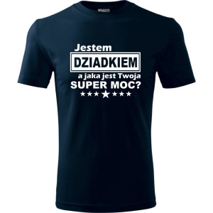Męska koszulka - Jestem dziadkiem, a jaka jest Twoja super moc