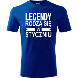 Męska koszulka - Legendy rodzą się w styczniu