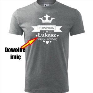 Męska koszulka - Jego wysokość + dowolne imię