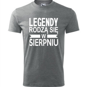 Męska koszulka - Legendy rodzą się w sierpniu
