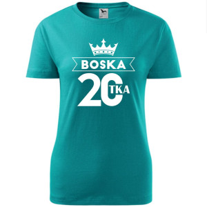 Damska koszulka - boska 20 - prezent na urodziny