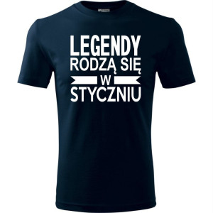 Męska koszulka - Legendy rodzą się w styczniu