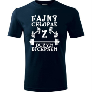 Męska koszulka - Fajny chłopak z dużym bicepsem