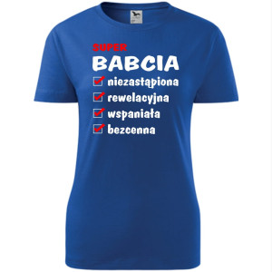 Damska koszulka - Zalety babci na prezent dla niej