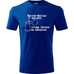 Męska koszulka - Spierdalaj w sprayu