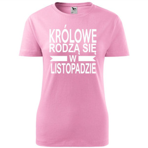 Damska koszulka taliowana - Królowe rodzą się w listopadzie 01