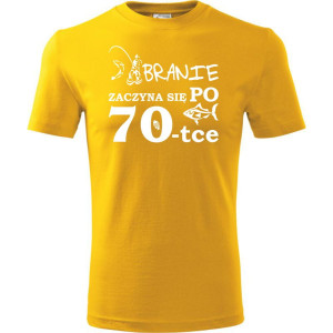 Męska koszulka - branie zaczyna się po 70 ryba