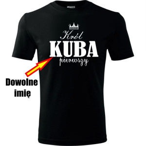 Męska koszulka - Król + dowolne imię