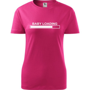 Damska koszulka taliowana - Baby loading