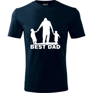 Męska koszulka - Best dad 01. Prezent dla taty na dzień ojca urodziny
