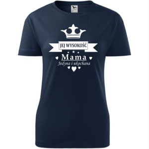 Damska koszulka taliowana - jej wysokość mama