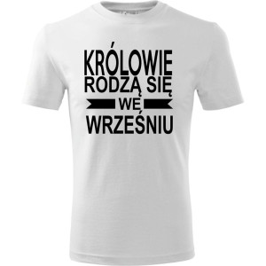 Męska koszulka - Królowie rodzą się we wrześniu 01