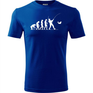 Męska koszulka dla Wędkarza - Ewolucja wędkarz - prezent najnowsza wersja t-shirt
