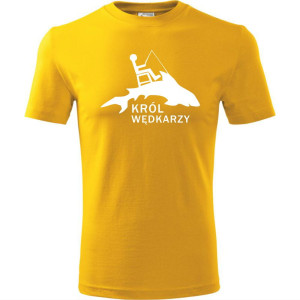 Męska koszulka dla Wędkarza - Król wędkarzy - t-shirt wędkarski prezent na ryby
