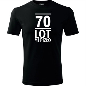 Męska koszulka - 70 lot mi pizło - na prezent urodziny