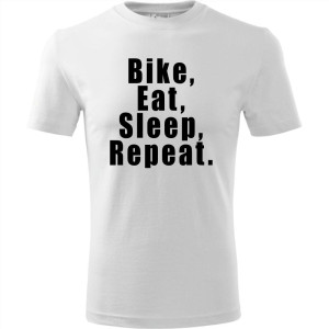 Męska koszulka dla Rowerzysty - Bike eat sleep repeat