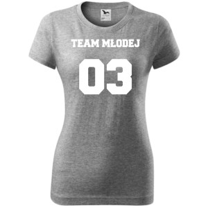 Damska koszulka taliowana - Team młodej