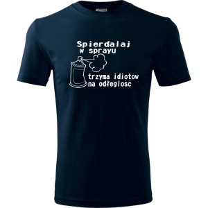 Męska koszulka - Spierdalaj w sprayu