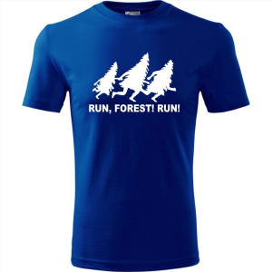 Męska koszulka dla Biegacza - Bieg 02 run forest run - t-shirt na prezent