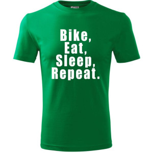Męska koszulka dla Rowerzysty - Bike eat sleep repeat