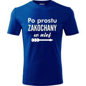 męska koszulka - po prostu zakochany w niej