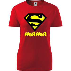 Damska koszulka taliowana - Super Mama