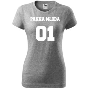 Damska koszulka taliowana - Team młodej Panna młoda