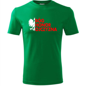 Męska koszulka - Bóg Honor Ojczyzna