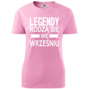Damska koszulka taliowana - Legendy rodzą się we wrześniu