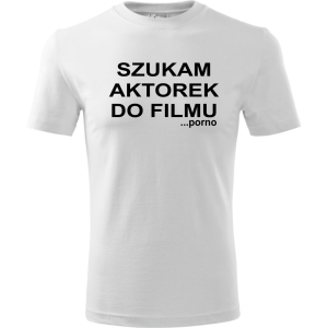 Męska koszulka - Szukam aktorek do filmu... porno