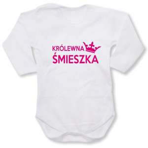 Dziecięce body z dł. rękawem - królewna śmieszka