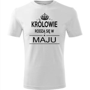 Męska koszulka - Królowie rodzą się w maju 02