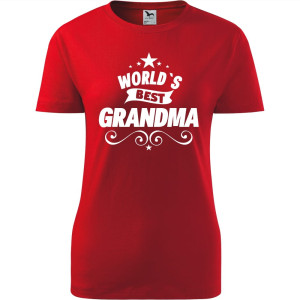 Damska koszulka - World's best Grandma.