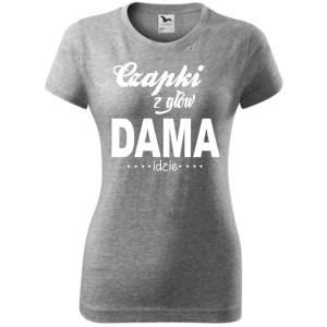 Damska koszulka - Czapki z głów dama idzie